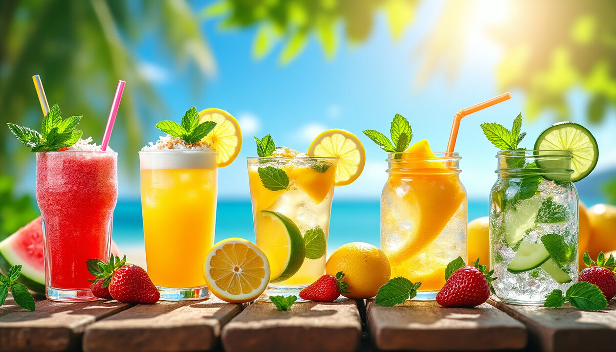 découvrez 5 recettes faciles de boissons rafraîchissantes maison pour un été savoureux et désaltérant. préparez des délices fruités et colorés qui raviront vos papilles et épateront vos amis lors des chaudes journées estivales.