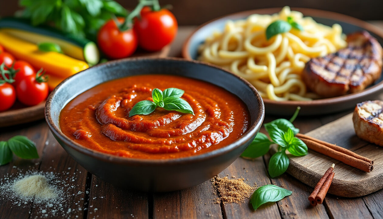 découvrez notre recette de sauce polyvalente, parfaite pour rehausser tous vos plats. que ce soit pour des viandes, des légumes ou des pâtes, cette sauce délicieuse et facile à préparer s'adapte à toutes vos créations culinaires.