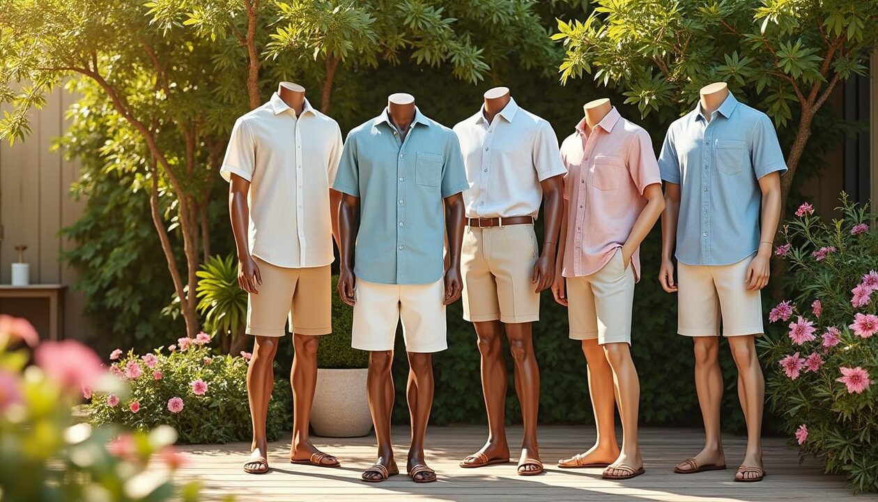 découvrez notre collection de tenues d'été pour homme, alliant confort et style en toute simplicité. des vêtements légers et tendance pour profiter des journées ensoleillées avec élégance.